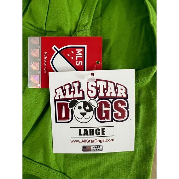 All Star Dogs Green T-Shirt Size L (28-42 Lbs. 20-26”Seattle Sounders FC Soccer - Picture 3 of 8